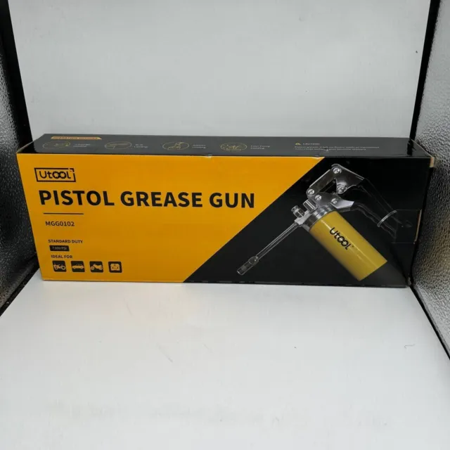 UTOOL Grease Gun, 7000 PSI Heavy Duty Pistol Grip Grease Gun Set MGG0102