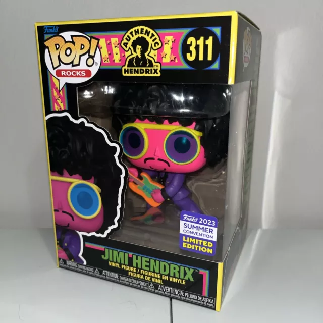 Funko Pop! - Jimi Hendrix #311 Black Light - Exclusive Rare Summer Convention