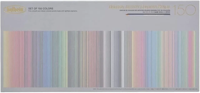 Holbain Artist Colored Pencils Set of 150 Colors New Package Paper Box JAPAN F/S