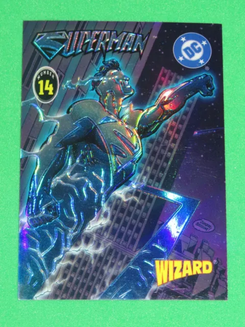 Wizard Magazine Series 4 Chrome Refractor Chromium Promo Card #14 Superman Dc