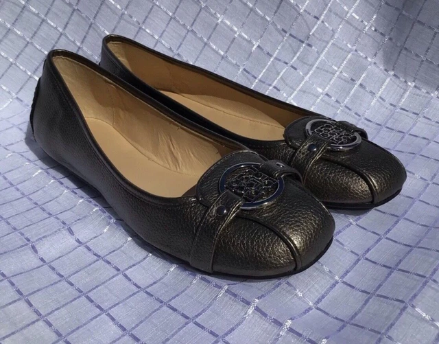 Liz Claiborne Iris Flex Form Silver Faux Leather Ballet Flats 8 M New w/out Box