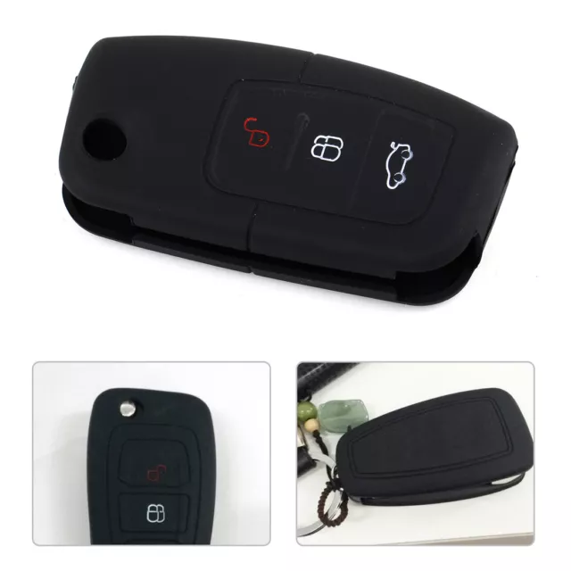 Silicon 3 Buttons Remote Key Fob Shell Case fit for Ford MK2 Mondeo Kuga Galaxy