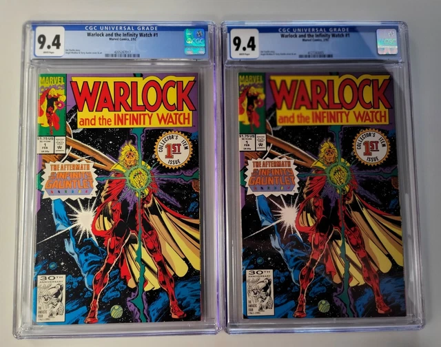 Warlock And The Infinity Watch #1 - 2 Copies - Both Cgc 9.4 - New Slabs