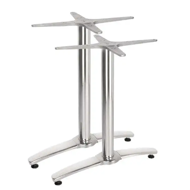 Bolero Aluminium Twin Leg Table Base (Pack of 2) PAS-GH985
