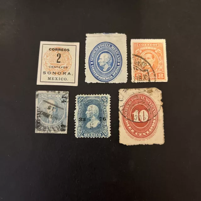 6 Old Better Mexico Used Stamps- Lot A-73266