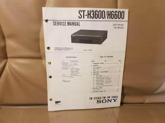 Sony ST H3600 / 6600 Service Manual Bedienungsanleitung