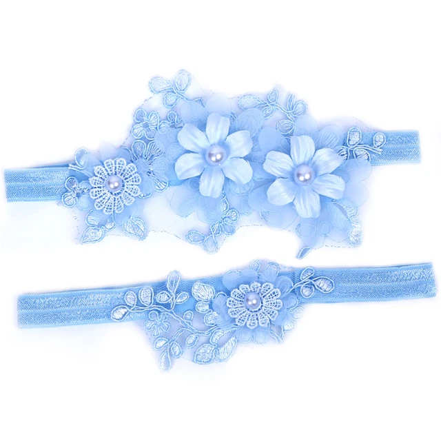 Set calze di perle tuta da ballo blu abito blu pizzo