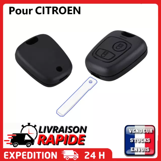 Citroën - Coque pour clé télécommande C1 C2 C3 C4 C5 + lame vierge clef :  : High-Tech