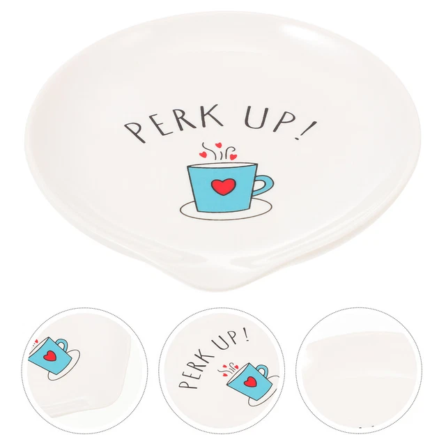 Ceramic Utensil Rest Soup Ladle Rack Chef Spoon Rest Snack Plate