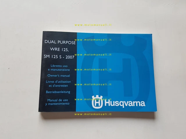 Husqvarna WRE 125 - SM 125 S 2007 manuale uso manutenzione originale italiano