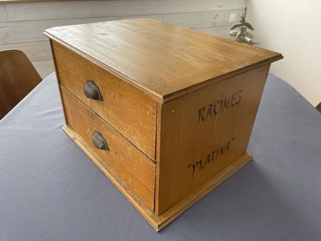 Ancien meuble bois poignée métal art déco vintage | Selency