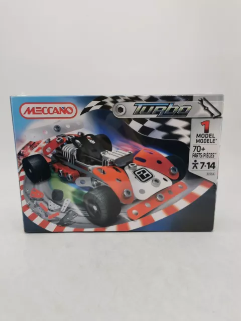 Meccano Turbo 3353A Red Racing Car Kit, New, Sealed (AN_7106)