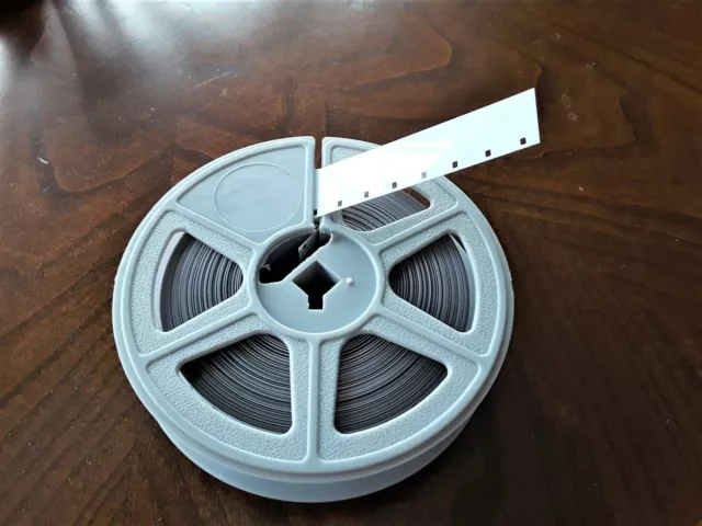 1 NUEVO 16mm KODAK MOVIE LÍDER 100' (SONIDO) BLANCO (ACETATO) en NUEVO carrete de película