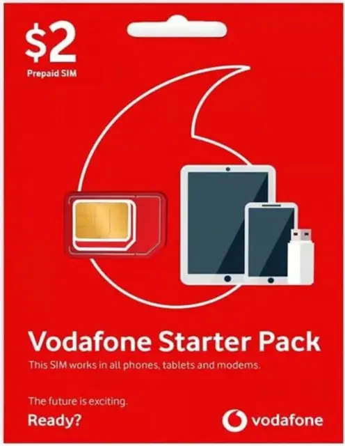 $2 VODAFONE PREPAID SIM CARD◉Starter Kit◉ MOBILE Tri Cut◉Standard Micro Nano◉