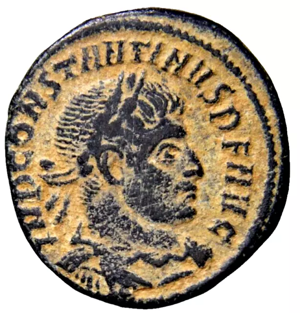 CERTIFIED GENUINE Ancient Roman Coin Constantine I Follis Sol R S X A F Rome