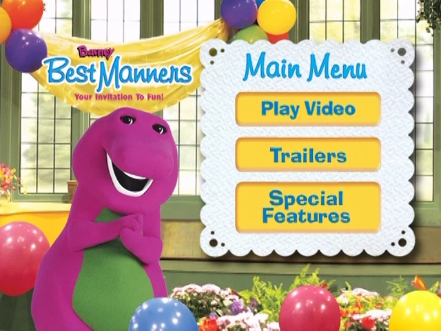 Barney Best Manners Your Invitation To Fun Part 3 BARNEY: BEST MANNERS, YOUR INVITATION TO FUN! [2003] {HiT Entertainment