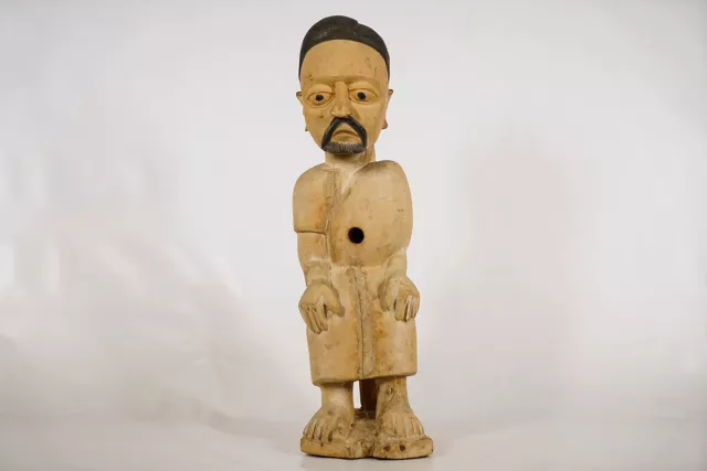 Fante Style Male Seated Statue 24.5"- Ghana - African Art