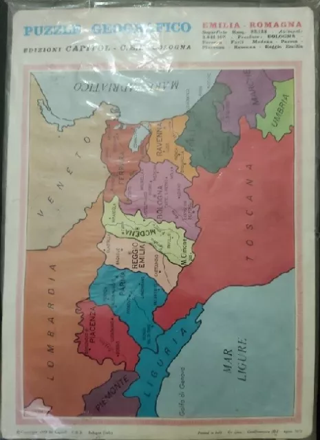 Puzzle Geografici Didattici Regioni d’Italia 1973 Vintage 2