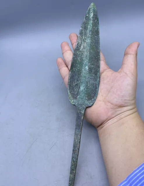 Genuine Rare Ancient Roman Era Bronze Spear Head Arrow 30 CM Long RARE!!