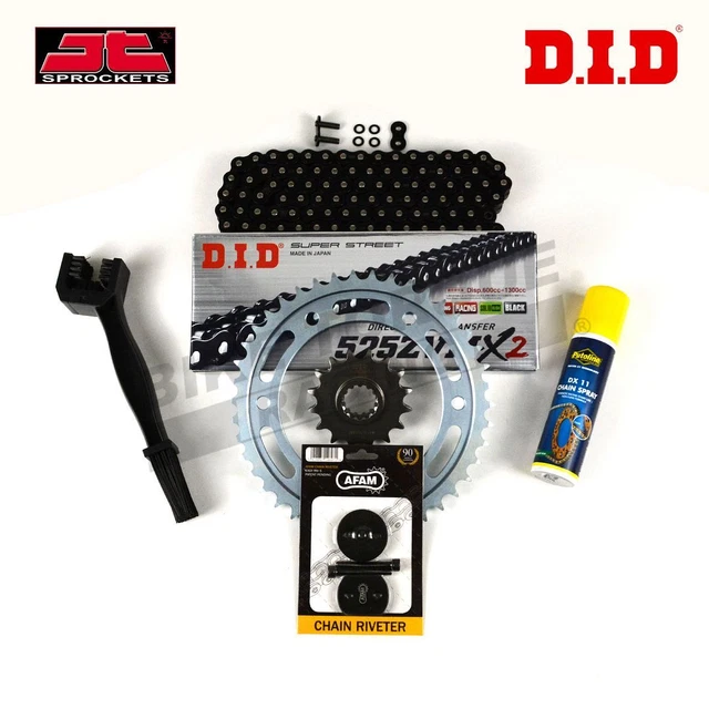 DID JT ZVMX Black Chain and Sprocket Kit fits Kawasaki ZX6R ZX636 A1P