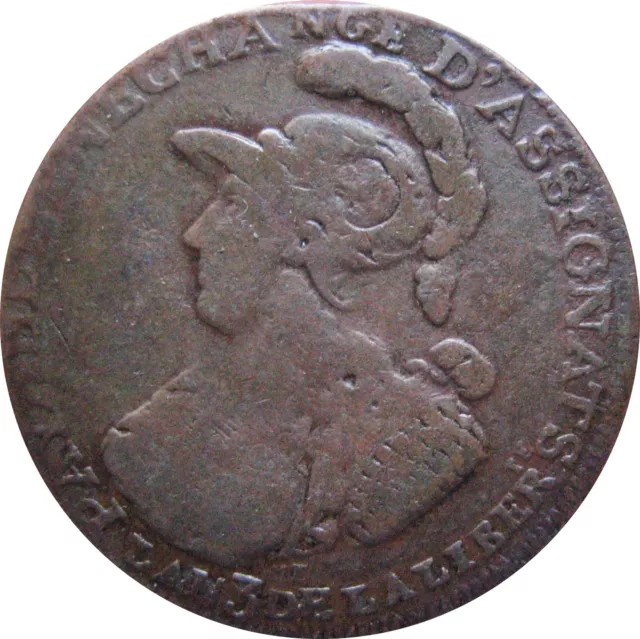FRANKREICH HENNING 346  2 Sols 6 Deniers 1791 VZ-STG  1502 913