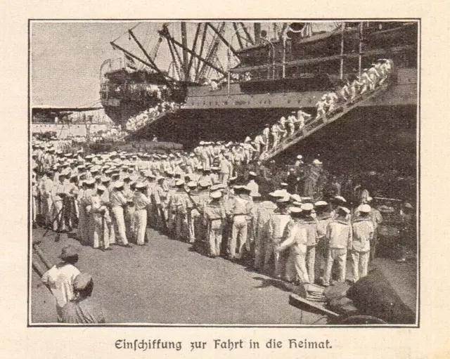China Tsingtau Qingdao anno 1906 Deutsche Matrosen #2 - Hist. Abb. von 1906