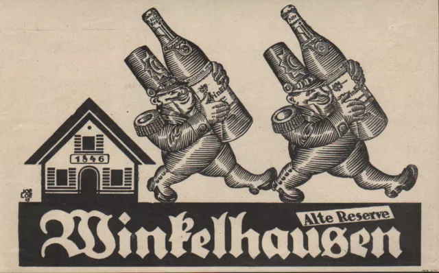 Pr. STARGARD, Werbung 1926, Winkelhausen Deutscher Weinbrand Alte Reserve