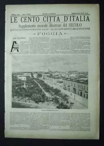 1894,Le Cento Citta D'italia=Foggia -(Fg) Puglia.italia