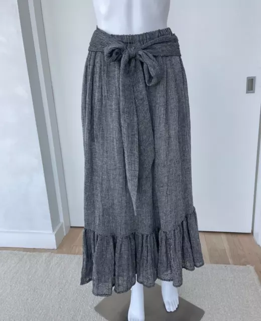 LISA MARIE FERNANDEZ Bow Accents Midi Length Skirt