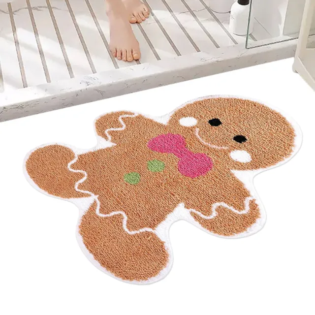 Gingerbread Kitchen Mats Christmas Kitchen Rugs with Gingerbread Man