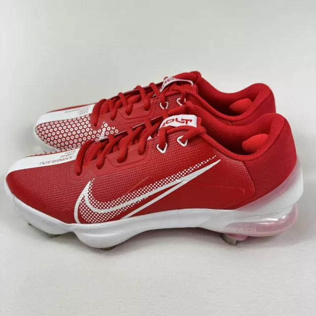 Nike Force Zoom Mike Trout 7 Red White Baseball Low Metal Cleats Men’s Size 10