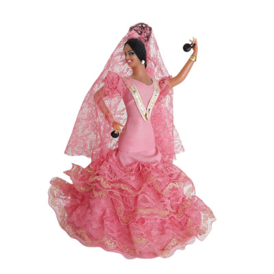 Marin Chiclana Figurine 7" Spanish Flamenco Dancer Pink Vintage 70s Doll