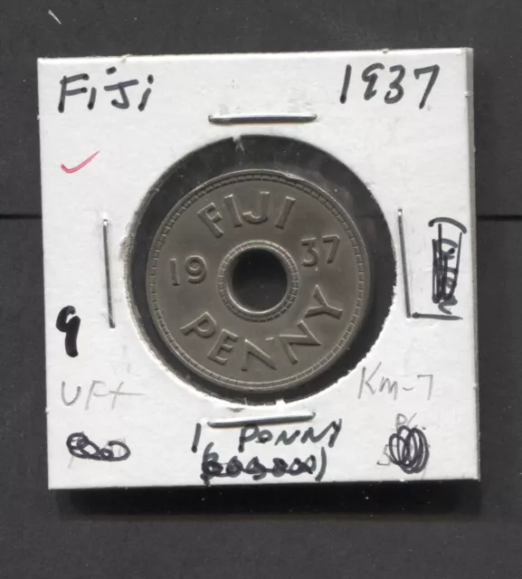 1937-Fiji-1 Penny-VF+