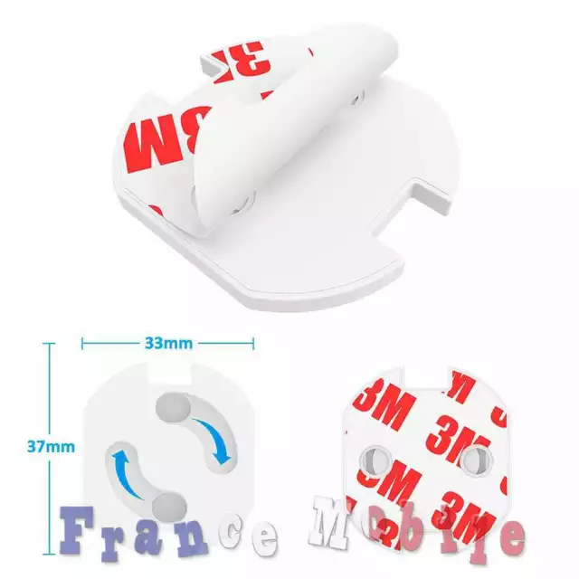 10 x Protection Couvre Cache Prise Electrique Pour Bébé Enfant Securité Blanc 2