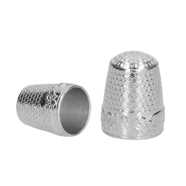 (Silver)Finger Thimble Antirust Abrasion Resistance Sewing Thimble For Tailor