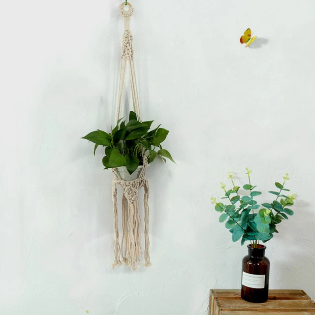 110 cm Pflanzen Aufhänger Blumentopf Pflanze Korb Halter für Indoor Outdo 3