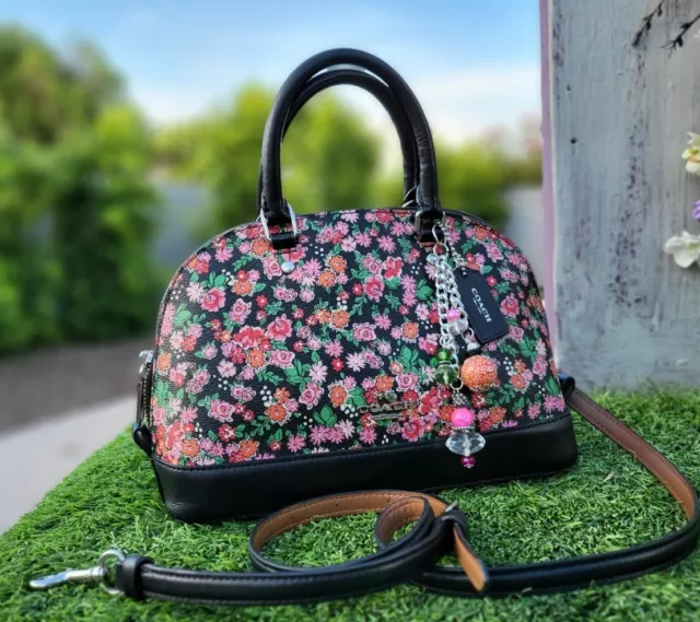 NWT COACH MINI SIERRA SATCHEL purse bag floral print