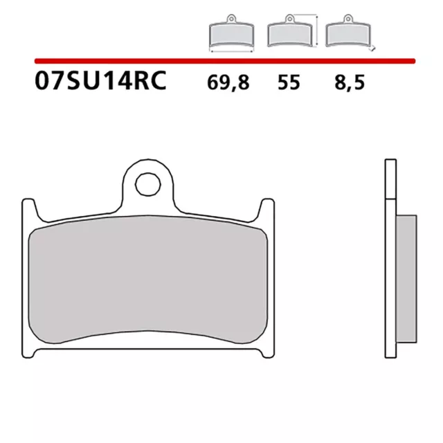 Brembo Kit Pastiglie Freno Anteriore Triumph Daytona I 955 98-06-Cod. 07Su14Rc