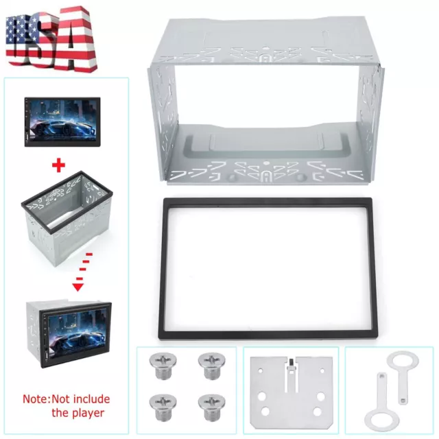 Car Stereo Radio DVD Player Double 2 DIN Dash Installation Frame Mounting Kit US