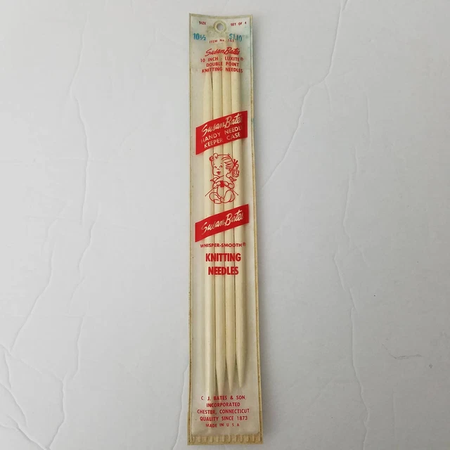 Agujas de tejer de doble punta Susan Bates 10' Luxite talla 10 1/2 nuevas