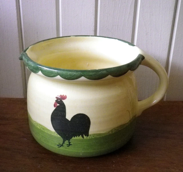 Grand Pichet Zeller Keramik - Décor Coq - Céramique - Allemagne - 17 Cm