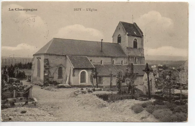 MAGENTA Epernay Dizy  - Marne - CPA 51 - l' église et le Cimetiere