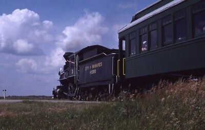 CITY OF WINNIPEG Railroad Locomotive Prairie Dog Central 1971 Photo Slide
