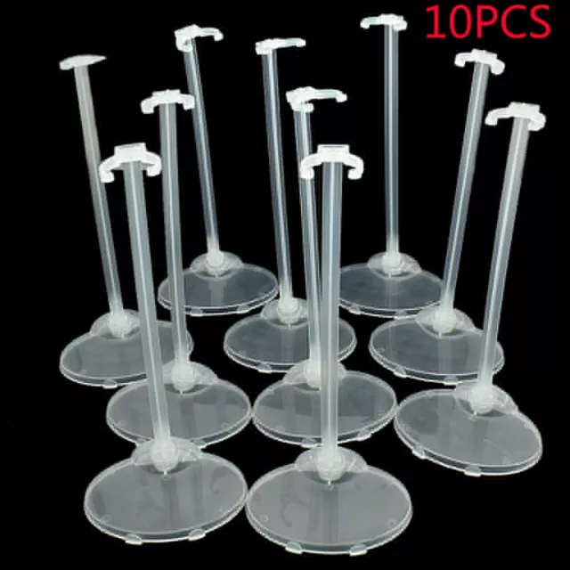 10PCS Doll Display Stand Holder Clear for 11.5'' Toy Model Support Tool Supplies