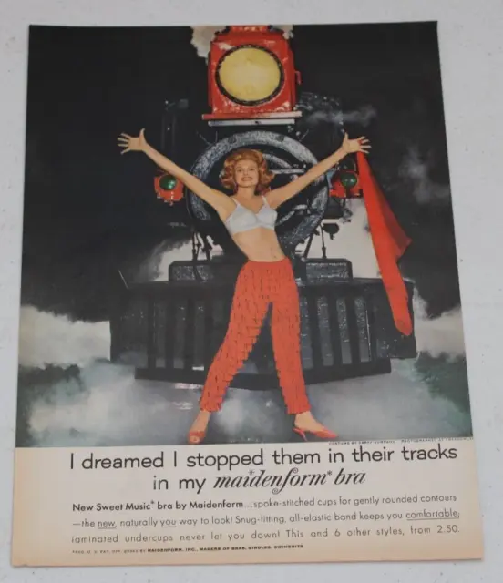 Vintage 1950s Maidenform Bra Print Ad
