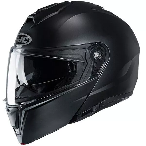 Hjc I90 Plain Matt Black Flip Up Modular Motorcycle Motorbike Helmet