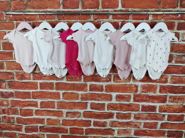 Baby Girls Bundle Age Newborn Up To 1 Month Next M&S Etc Bodysuit Vest Set 56Cm
