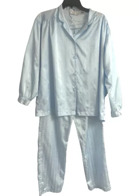 Vintage LORD & TAYLOR Exclusively For You Blue Pajama Set Women's Size M Flaw