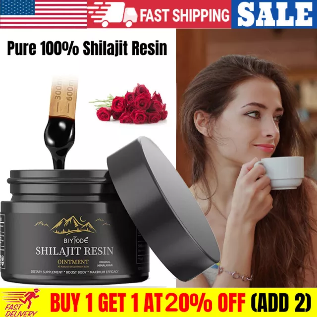 Himalayan Pure 100% Shilajit, Soft Resin, Organic, Extremely Potent, Fulvic Acid