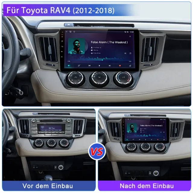 10" Android Autoradio Für Toyota RAV4 (2012-2018) GPS Navi BT WIFI DAB+ 1G+16GB 3